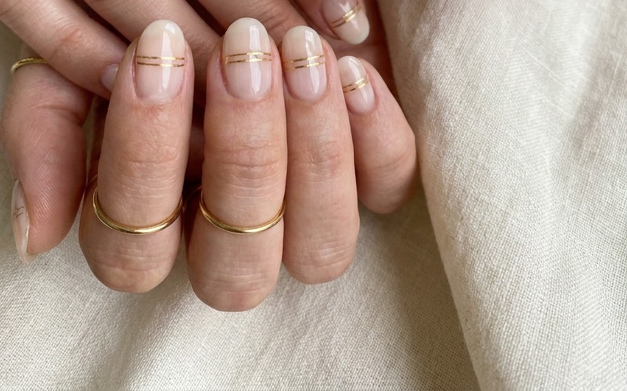 White Satin Chrome Nails